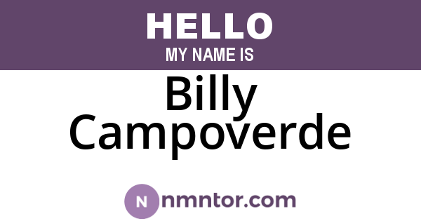 Billy Campoverde