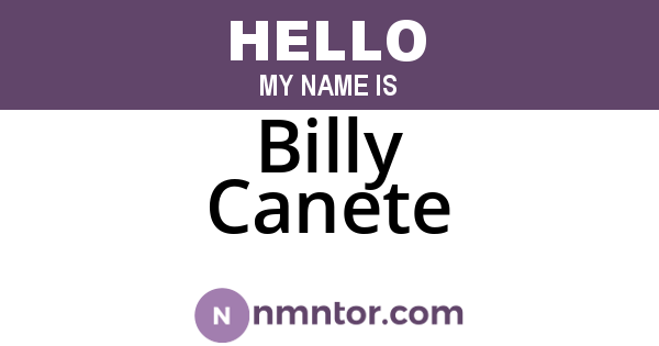 Billy Canete