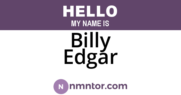 Billy Edgar