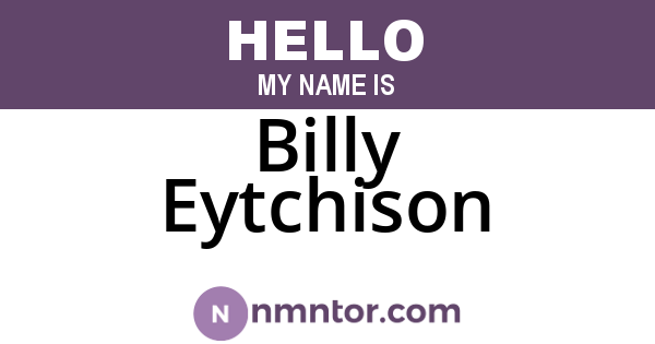 Billy Eytchison