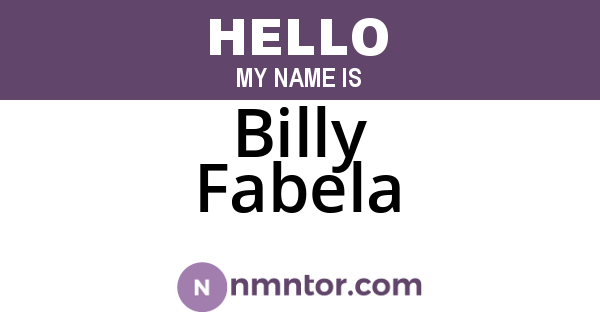 Billy Fabela
