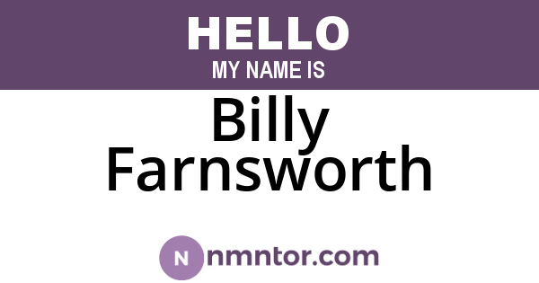 Billy Farnsworth