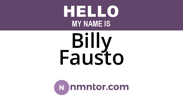Billy Fausto