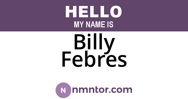 Billy Febres