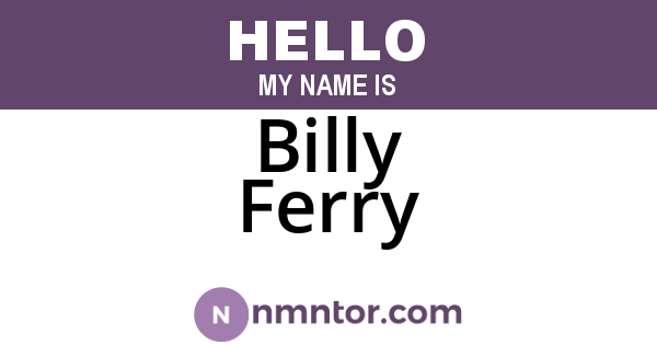 Billy Ferry