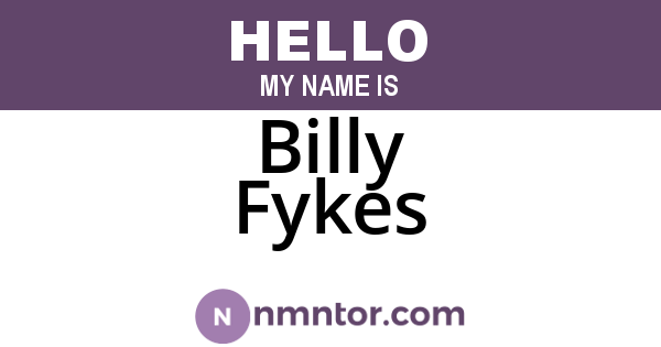 Billy Fykes