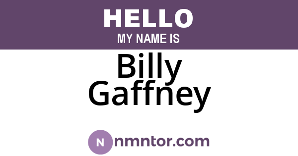 Billy Gaffney