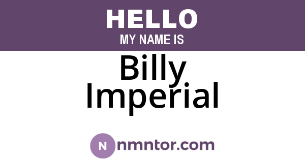 Billy Imperial