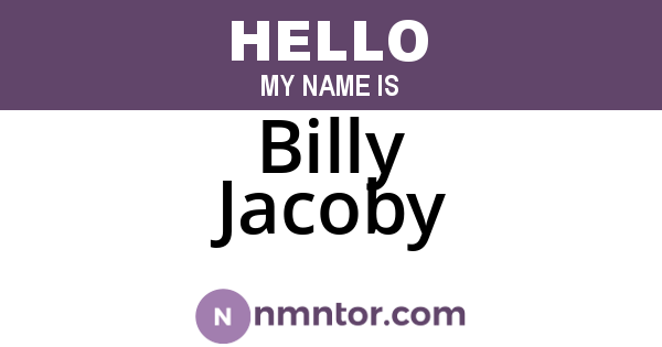 Billy Jacoby