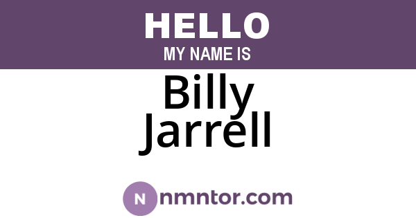 Billy Jarrell