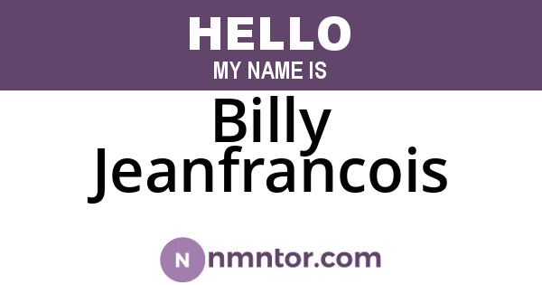 Billy Jeanfrancois