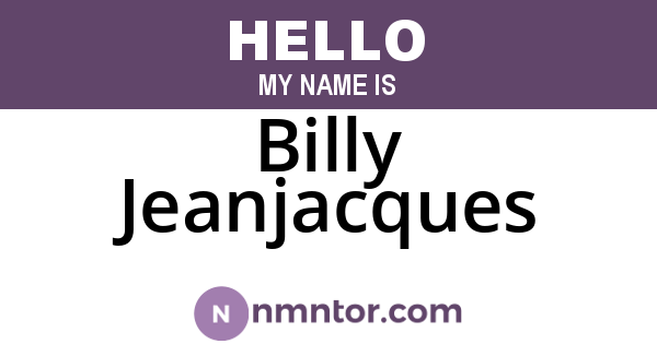 Billy Jeanjacques