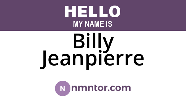 Billy Jeanpierre