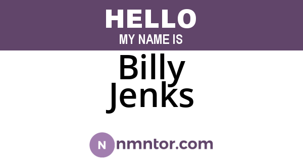 Billy Jenks