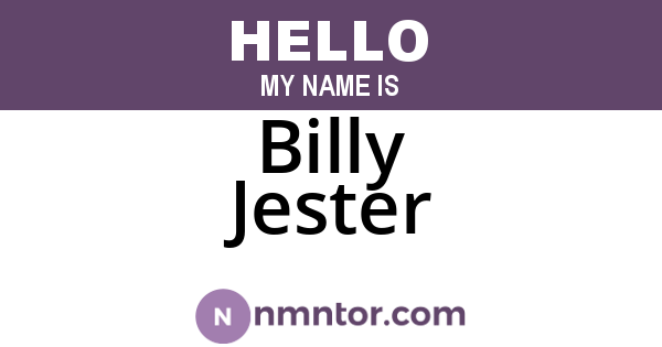 Billy Jester