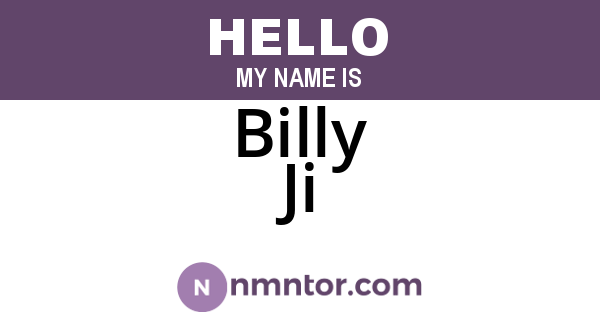 Billy Ji