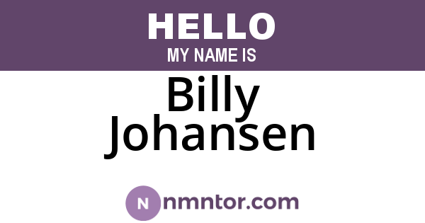 Billy Johansen