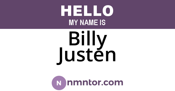 Billy Justen
