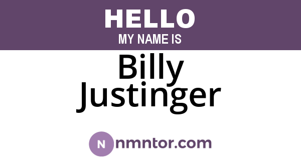 Billy Justinger
