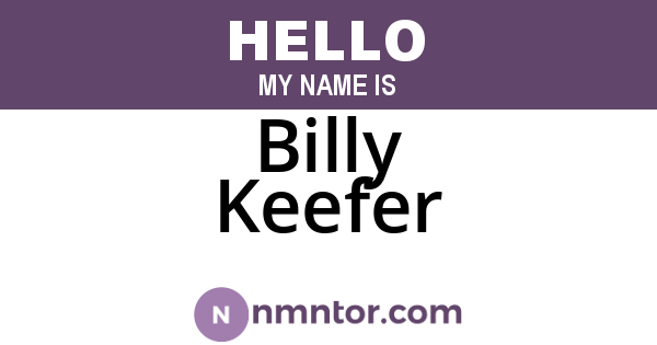 Billy Keefer