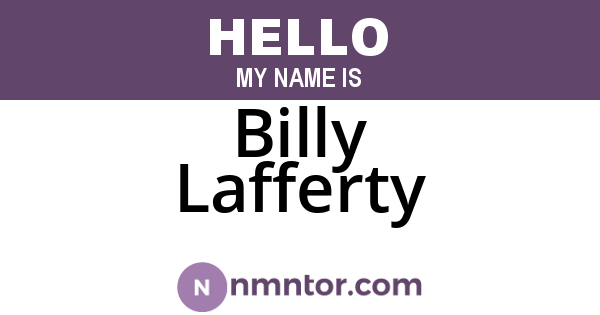 Billy Lafferty