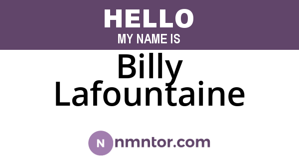 Billy Lafountaine