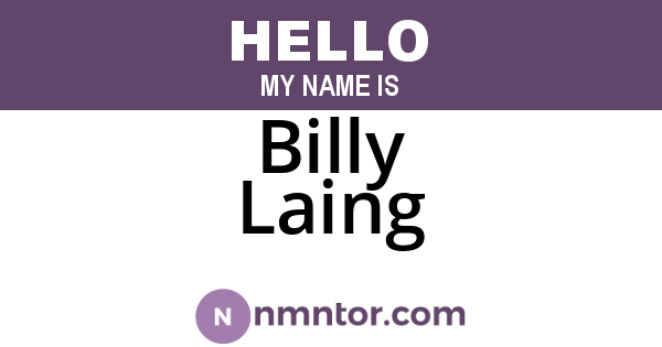 Billy Laing