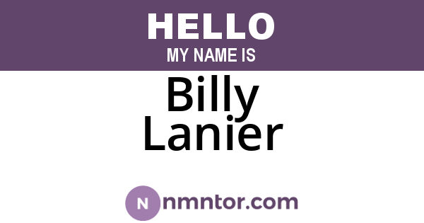 Billy Lanier