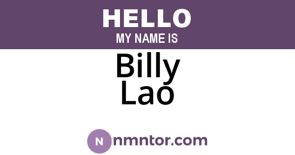 Billy Lao
