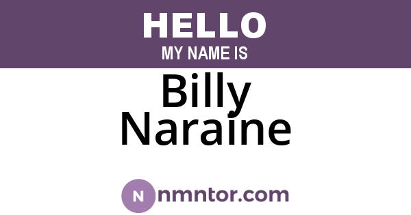 Billy Naraine