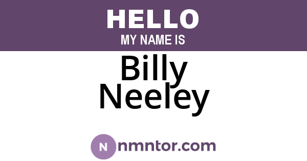 Billy Neeley