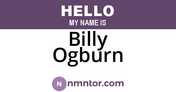 Billy Ogburn