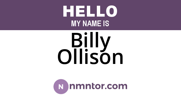 Billy Ollison