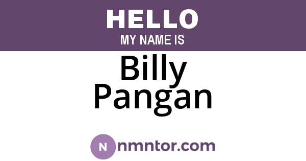 Billy Pangan