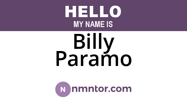 Billy Paramo