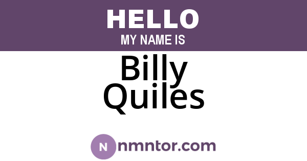 Billy Quiles