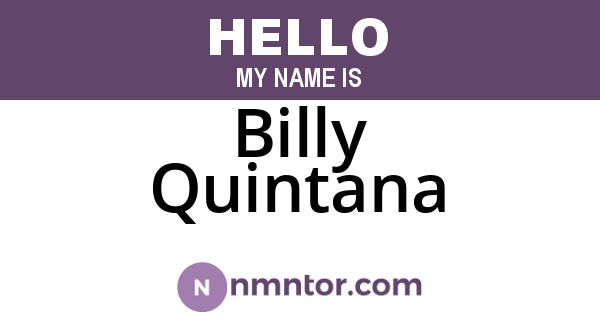 Billy Quintana