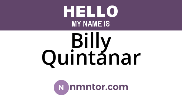 Billy Quintanar