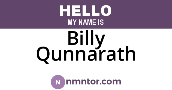 Billy Qunnarath