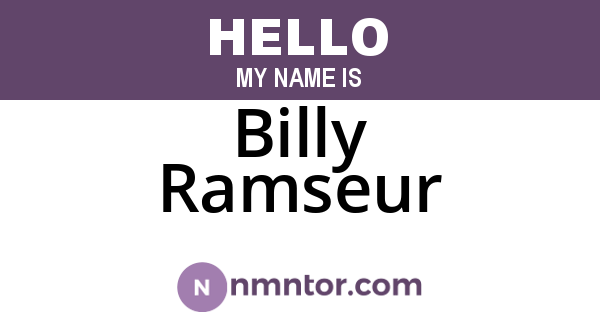 Billy Ramseur