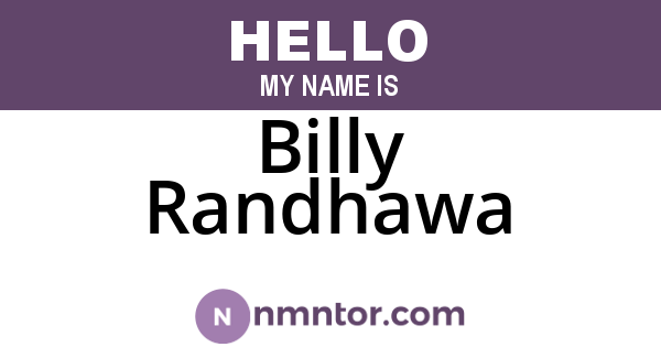 Billy Randhawa