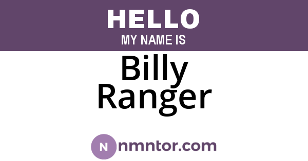 Billy Ranger