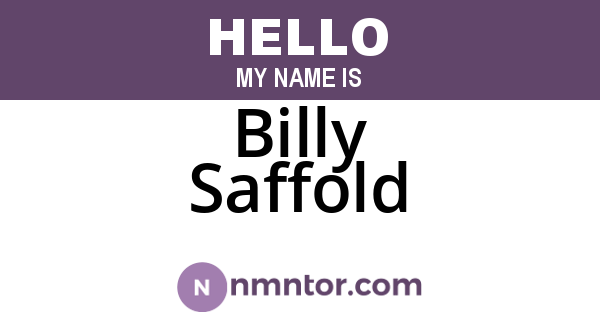 Billy Saffold