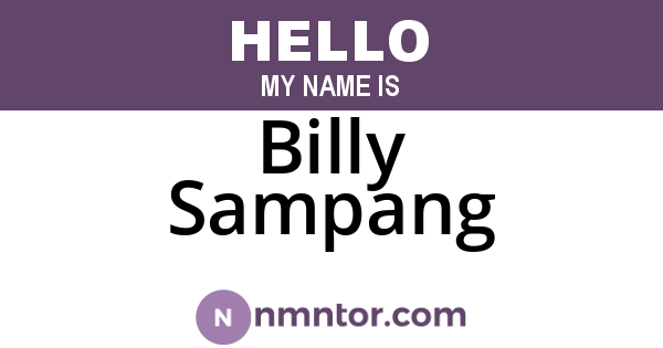 Billy Sampang