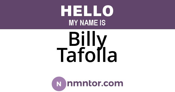 Billy Tafolla