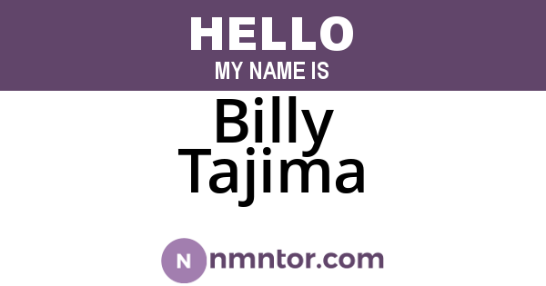 Billy Tajima