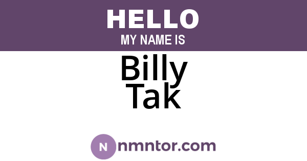Billy Tak