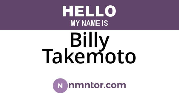 Billy Takemoto
