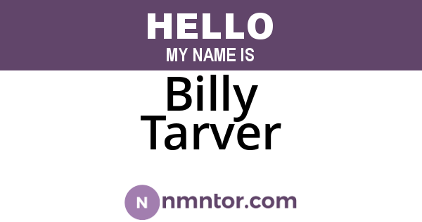 Billy Tarver