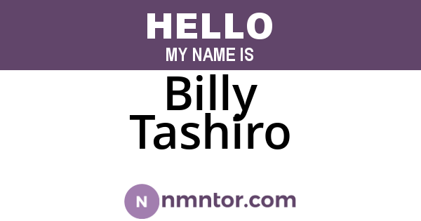 Billy Tashiro